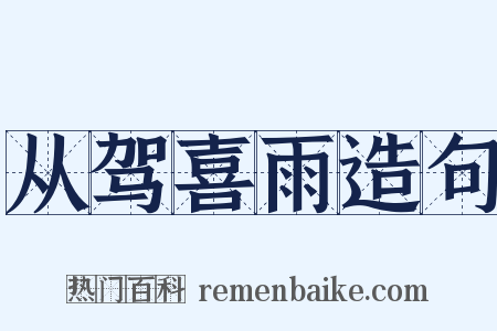 从驾喜雨造句是什么意思的图片